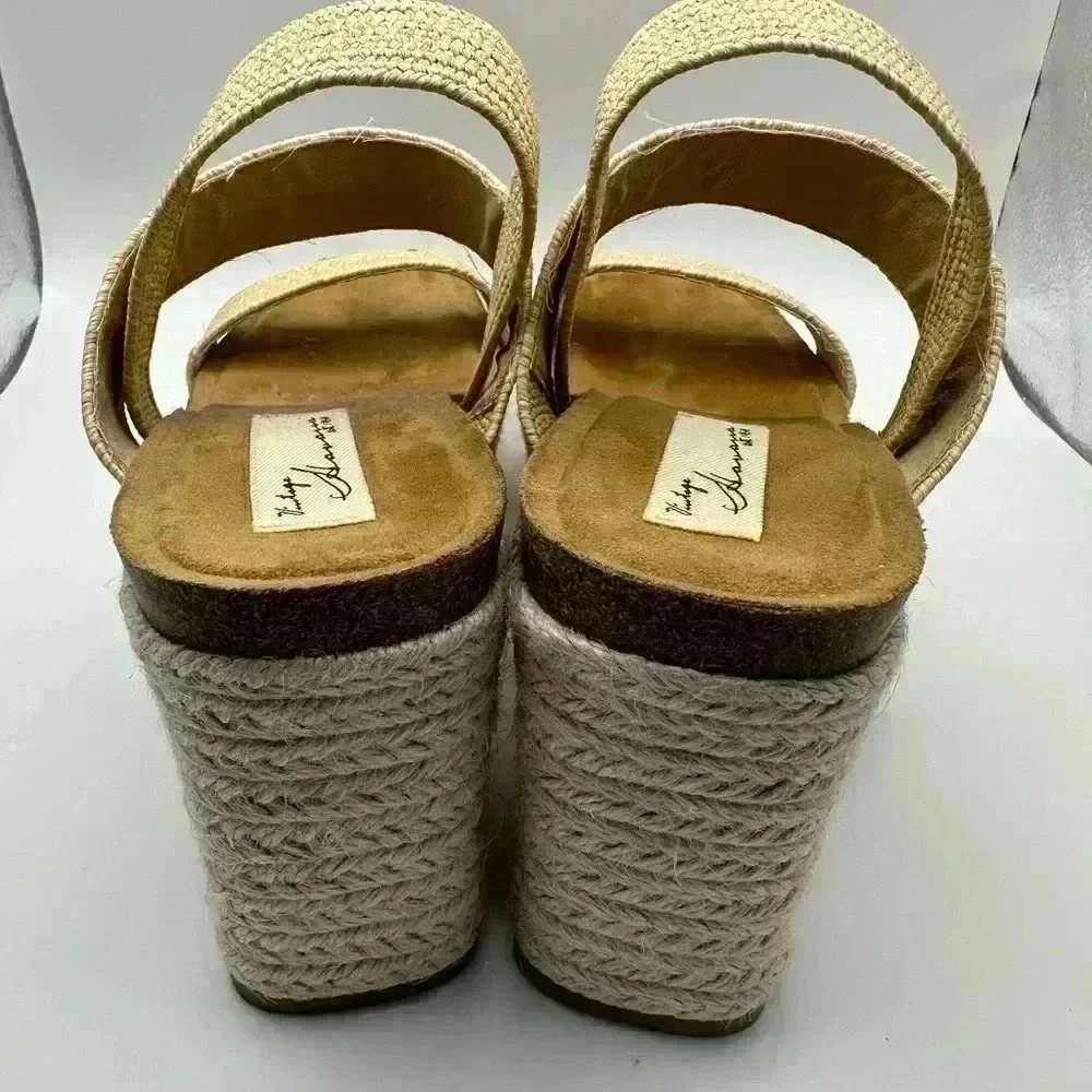 Vintage Havana Harlow Women 8.5 Sandals Chunky Heels Platform Espadrille Block